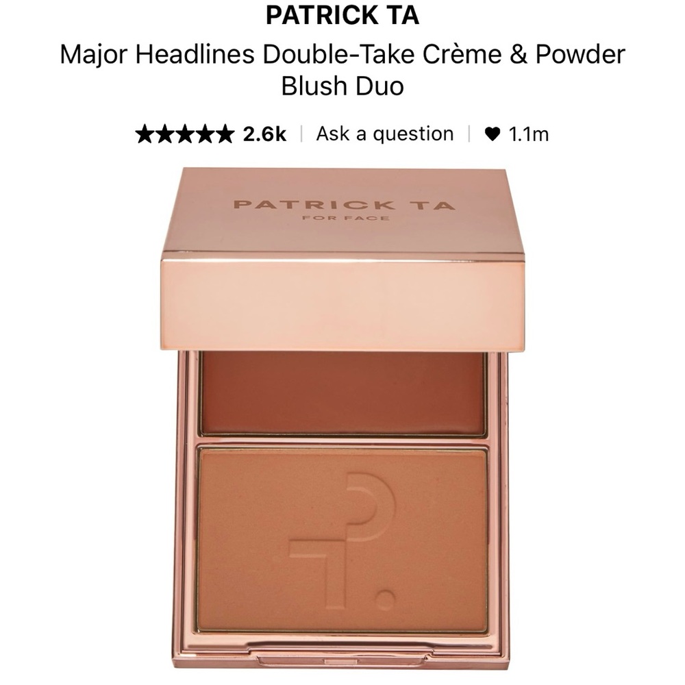 Patrick Ta Double Take crème and powder blush - SHES SO LA